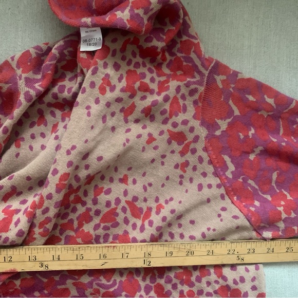 Jessica London Chic Red and Beige Patterned Shawl Cardigan Sweater Size 18-20 - Picture 9 of 10